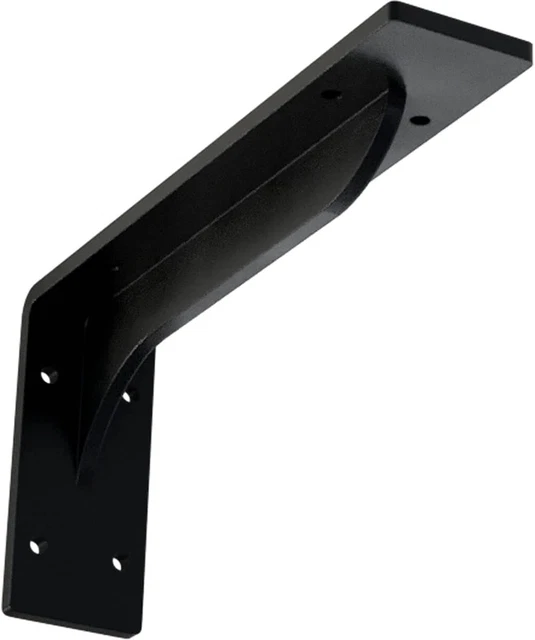 Soporte de acero BKTM02X10X04EBPBL Embrey, 2"W x 10"D x 4 3/4"H recubierto en polvo negro