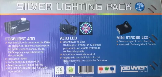 POWER LIGHTING SILVER LIGHT PACK 2 Effets Leds Et Machine A Fumée 3