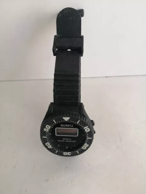 Raro Orologio Lcd Quartz Sub 50M Sports Anni '80