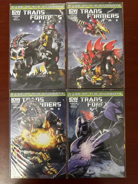 Transformers Prime Rage Of The Dinobots #1-4 All 1:10 RI Variants IDW