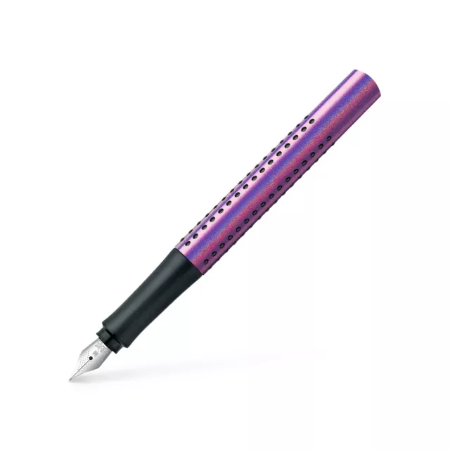 Faber-Castell Grip Fountain Pen in Violet Glam - Fine Point - NEW in Box