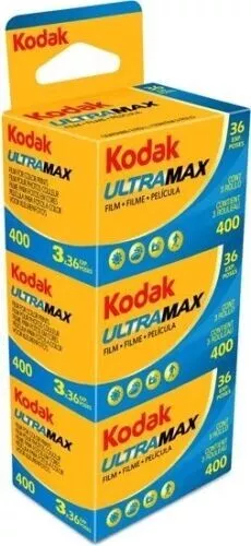 Kodak Ultramax 400 35mm 36 Exposure Colour Film X 3  exp 01/25