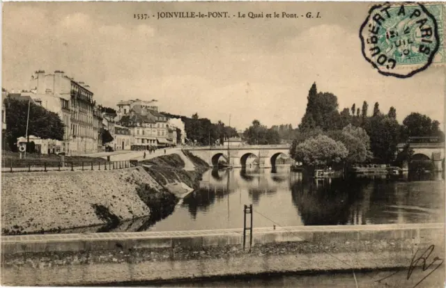 CPA AK JOINVILLE-le-PONT Le Quai et le Pont (671954)