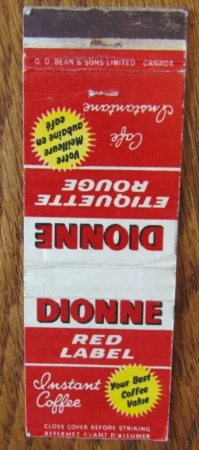 Grocery Store Matchbook Matchcover: Dionne (Montreal, Quebec) -F9