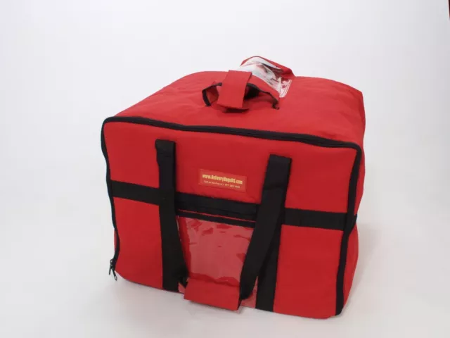 STAIN / WATER RESISTANT Insulated Food Delivery Bag/ CATERING BAG.RED._