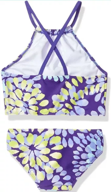 Kanu Surf Big Girls' Daisy Beach Sport Halter Tankini Daisy Purple Size 12.0 New 2