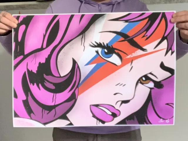 Chris Boyle Bowie Girl 2 Signed Limited Edition Pop Art print 24/25 - LAST ONE