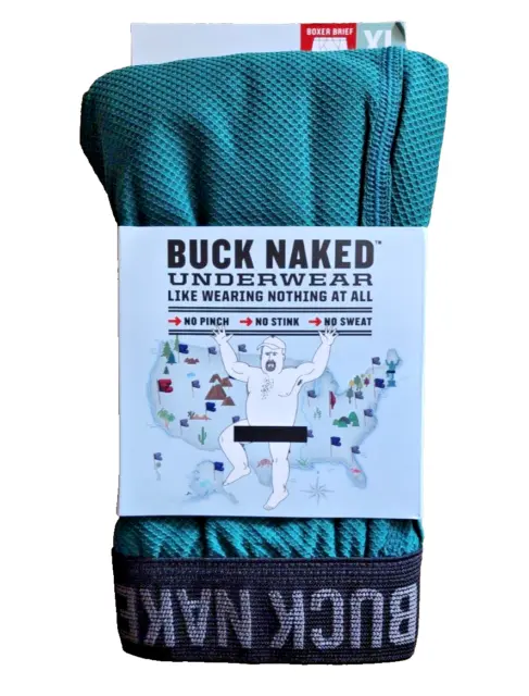 NWT Duluth Trading Men's Buck Naked Performance Boxer Briefs 2-Pack 76015  Sz L