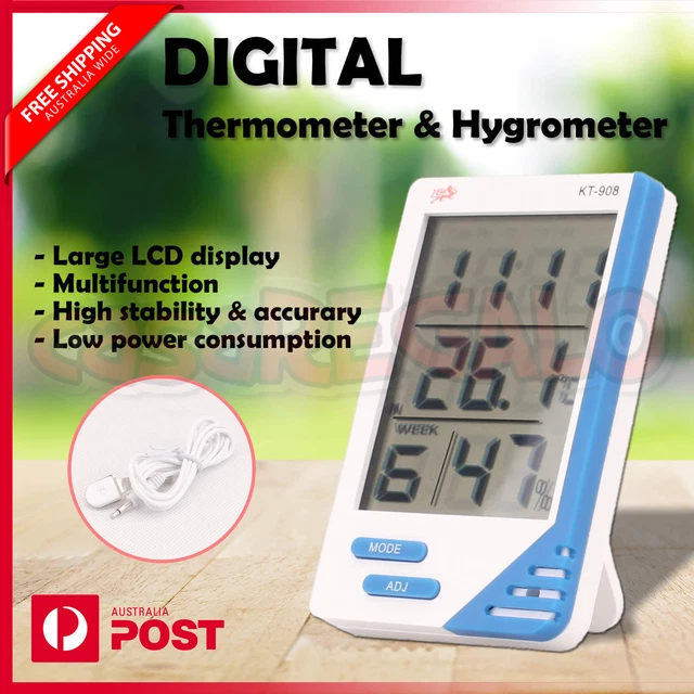 AIRKOUL Digital Indoor Outdoor Thermometer – LCD Hygrometer With Color Screen, Touchscreen, Wireless Remote Sensor, Celsius/Fahrenheit