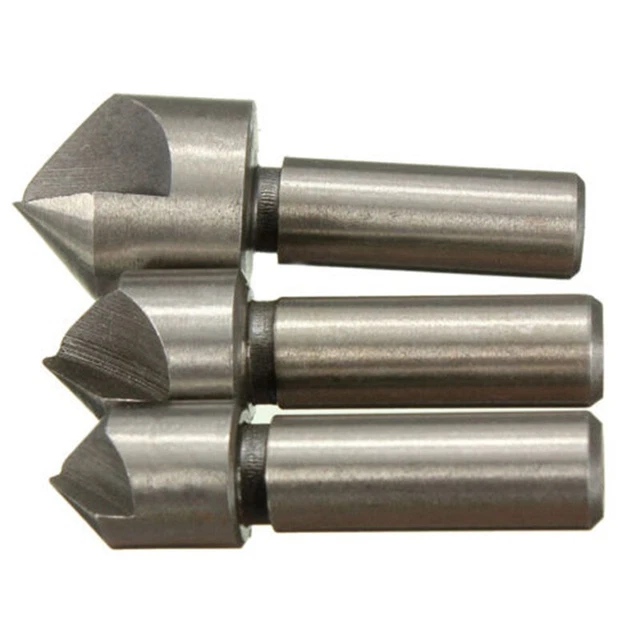 3pcs Acier Haute Vitesse Countersink Drill Bit Set Kit 10/12/16mm Bois Tools 2