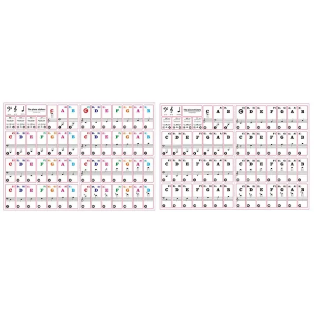 Guide des notes de piano Étiquette amovible pour notes d'apprentissage pour  88 touches de taille réelle, fabriquée en silicone mieux que les  autocollants -  France