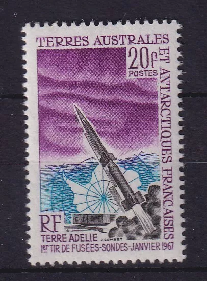 French Antarctic TAAF 1966 Rocket Launch Mi.-No. 38 ** / MNH