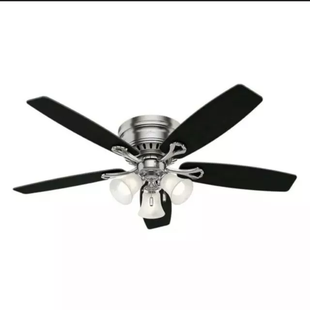 Hunter  Oakhurst 52 inch.  Led Low Profile Ceiling fan, Brushed Nickel 52125