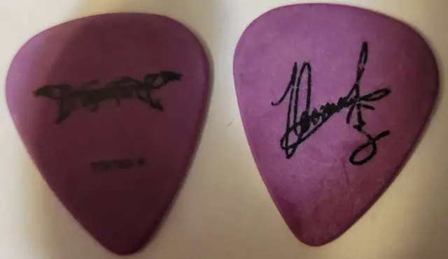 DragonForce Herman Li Signature Purple Guitar Pick Inhuman Rampage 2007 Tour Htf