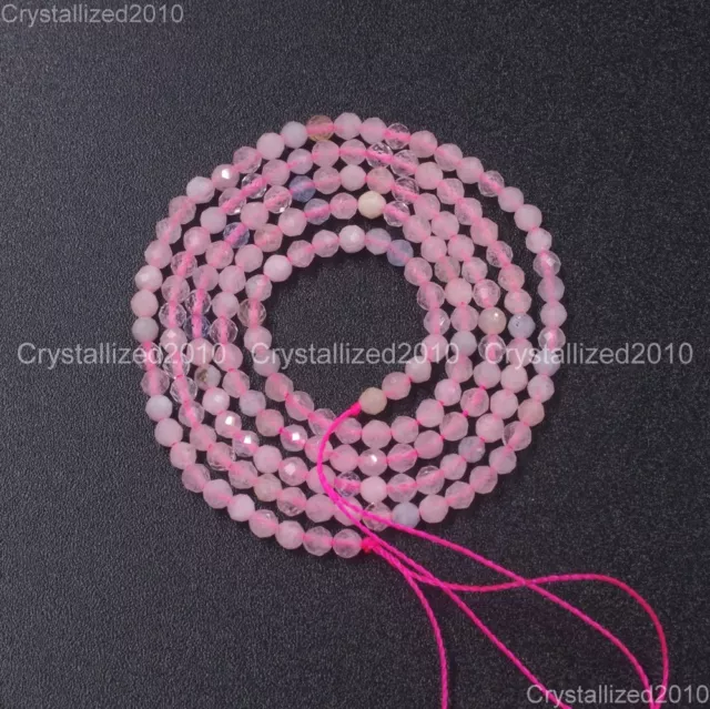 Grade AAA Brilliant Cut Shining Natural Gemstone 2mm 3mm 4mm Faceted Round Beads