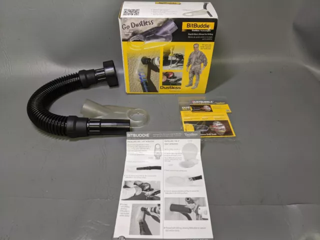 Dustless 1 3/8" BitBuddie w/ 18" Hose Used W/ Original Box & Instructions (BC1)