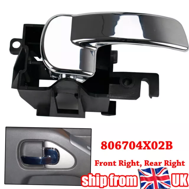 Right Interior Door Handle For Nissan Navara D40 Pathfinder R51 80670-4X02B UK