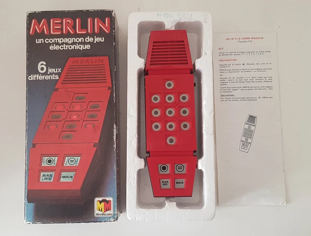 Jeu électronique Vintage MB Merlin, Complet, Bon état, Jeu Des Années 80