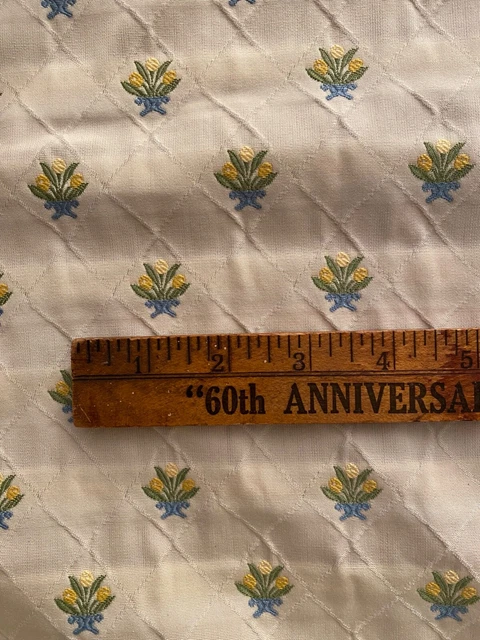 6 Yards  LEE JOFA Ryder Weave Bluebelle Cream Ground Yellow/Blue/Green Flowers