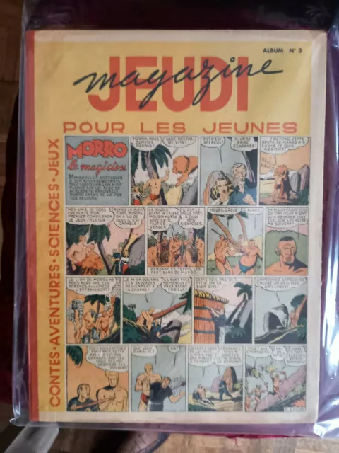 Jeudi magazine - Zorro - Album n° 3 - Reliure éditeur - Janvier à Mai 1947