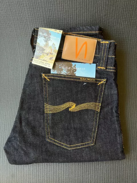 Nudie Tight Long John Mens Jeans 30/34 Blue Brand New!