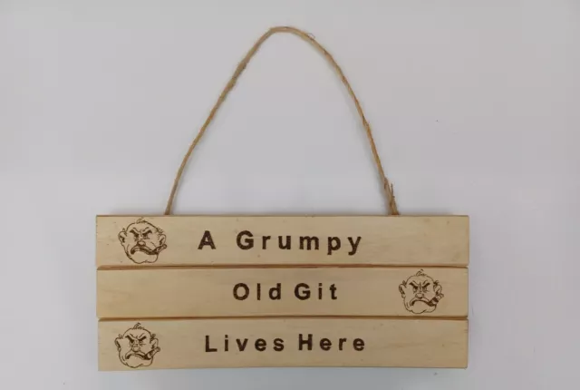 Novelty Handmade hanging sign from recycled wood