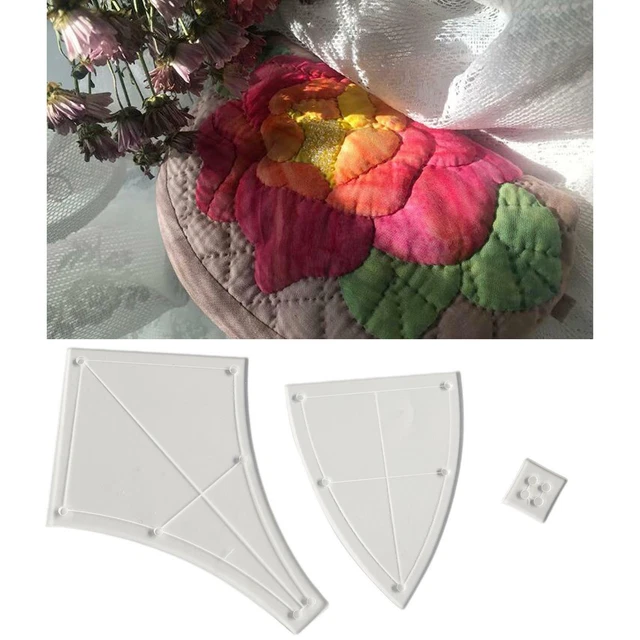 3 Stück Quilting Vorlagen Acryl Quilting Schablone für DIY Quilting Nähen