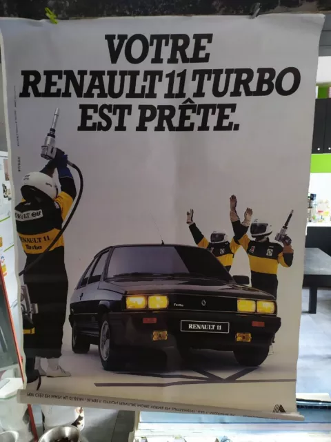 Belle Affiche Publicitaire R11 Turbo Renault 11 Turbo