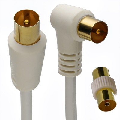 kenable F Prise Mâle Vers RF TV Tnt Aérienne Câble Adaptateur Convertisseur 005816 