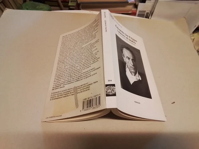 E. DE FILIPPO, LEZIONI DI TEATRO, EINAUDI, 1986, 16g24 E. DE FILIPPO, LEZIONI DI TEATRO, EINAUDI, 1986, 16g24