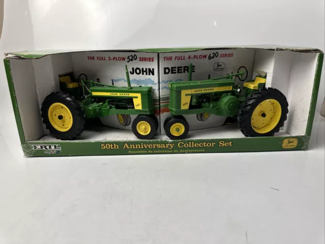 520 And 620 50th Anniversary Collector Set John Deere Tractor Toys ERTL NIB