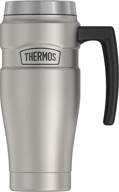 Stainless King Vacuum Insulated Stainless Steel Mug, 16oz, Matte Stainless Steel