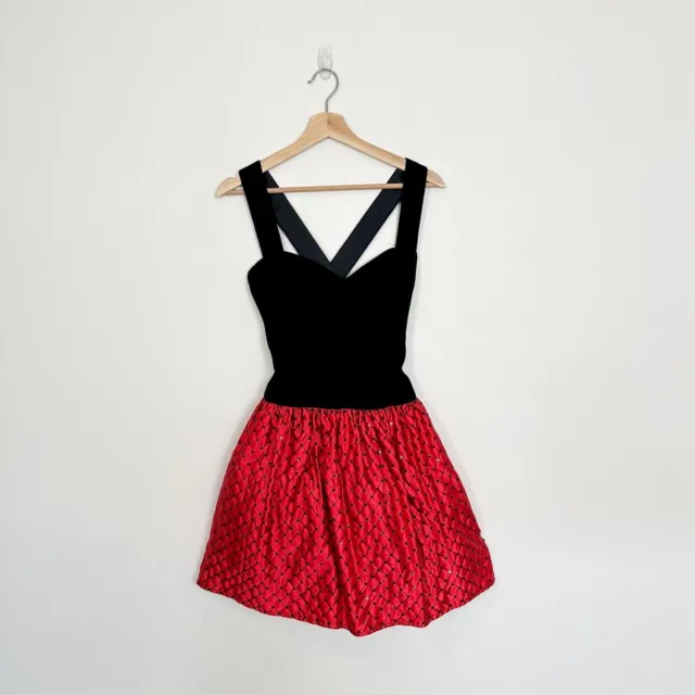 Vintage Jessica McClintock Gunne Sax Sleeveless Puffy Skirt Mini Dress Sz XS/S