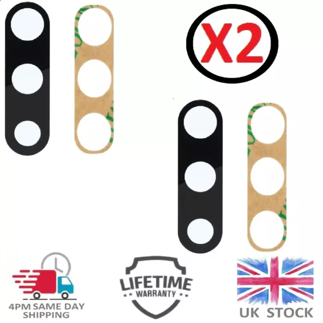 For Samsung Galaxy A30s & A307 Back Camera Glass Lens Rear Camera Lens x 2