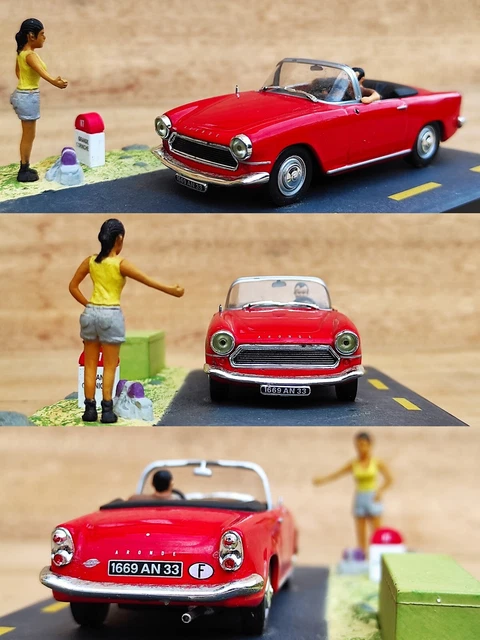 Résine Simca Oceane Cabriolet Rouge Starter 1/43 | UK