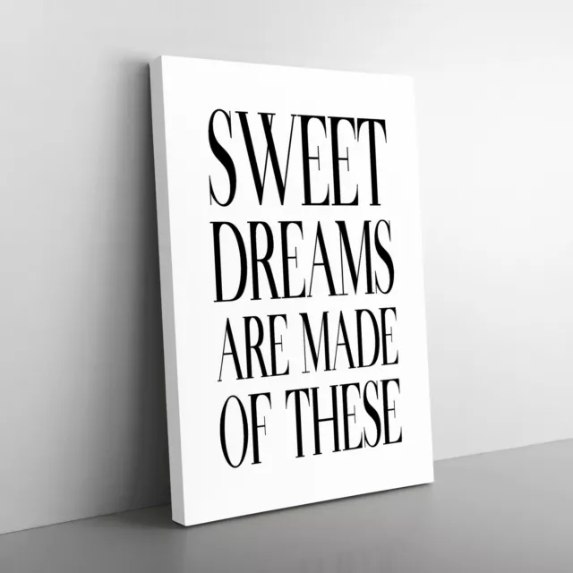 Sweet Dreams Typografie Leinwand Wandkunst Malerei gerahmt Poster Druck Bild