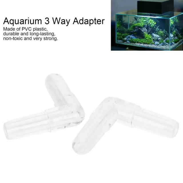 (Crystal Elbow)Aquarium 4 Way Connector Aquarium 3 Way Adapter LongLasting