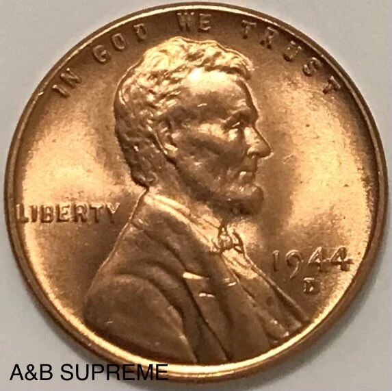 1944 D Lincoln Wheat Cent Bronze Penny Gem Bu Uncirculated