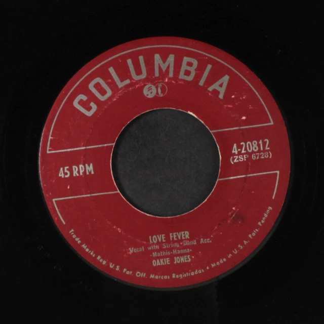 OAKIE JONES love fever / envoyezmoi un penny carte postale COLUMBIA 7" Single EUR 16,40