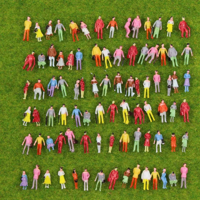 P150 100pcs Model Trains 1:150 Painted Figures N Scale People Standing Seated