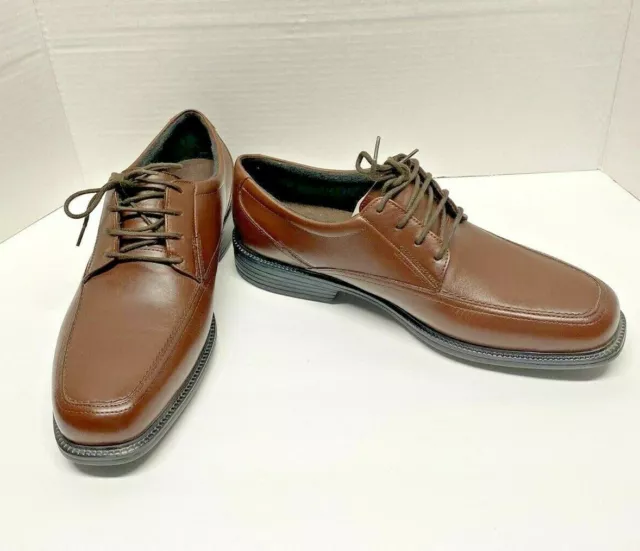 BOSTONIAN FLEXLITE MENS Ipswich Dress Oxford Shoes Brown Apron Toe