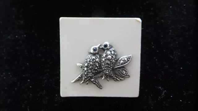 Vintage Avon Marcasite Love Birds Pin Brooch