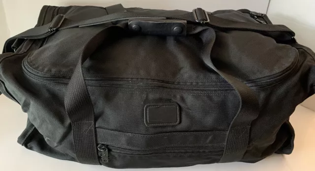 Tumi Black Ballistic Nylon Duffle Bag 22 Inches Carry On Luggage Travel Airline