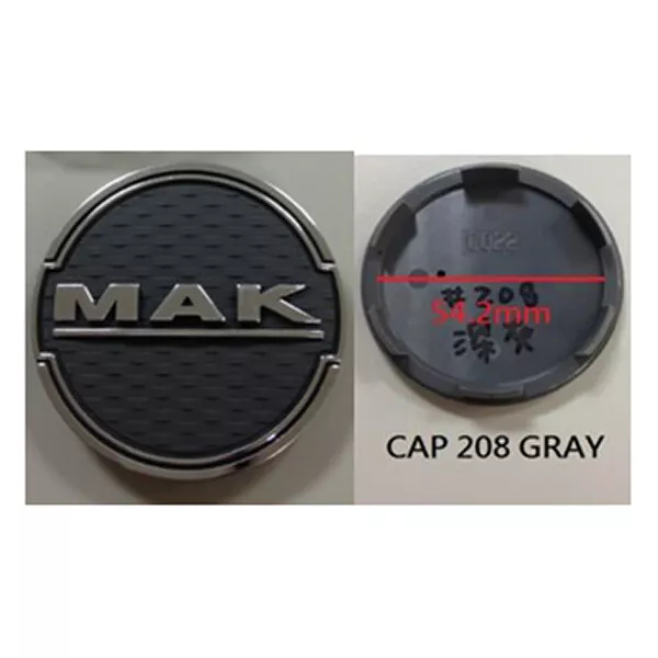 SET 4 CAPS COPRIMOZZO C022 60mm PER MAK ICONA 7x18 5x105 SILVER WC