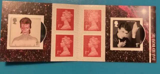 FIRST CLASS x 6 STAMP BOOKLET - DAVID BOWIE  - PM56 - 2017