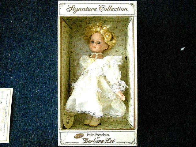 { Vintage Signature Collection Petite Porcelain Doll By Barbara Lee Lot # 2