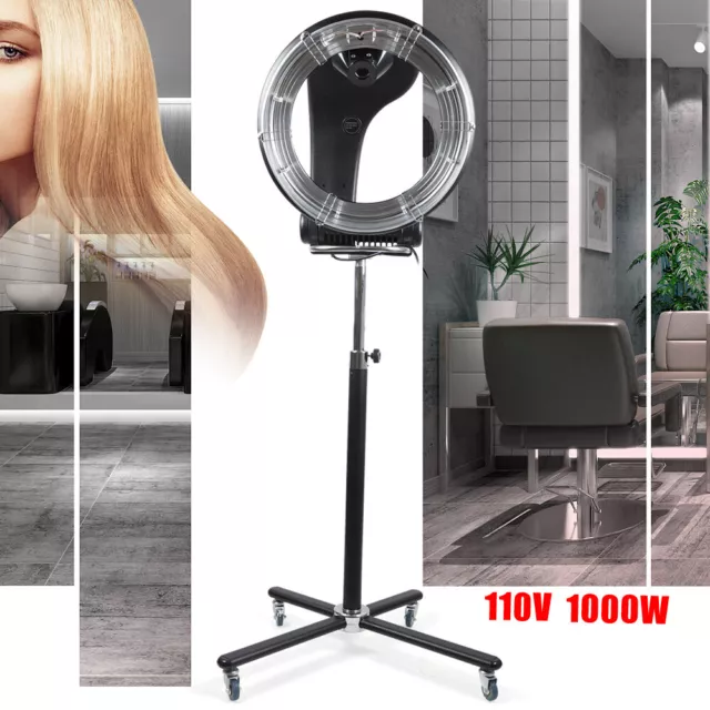 1000W Infrared Hair Dryer Freestanding Hair Permer Processor Wheeled Hair Heater