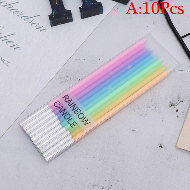 810 pezzi di compleanno torta nuziale candele colorate fiamme in fiamme  ql