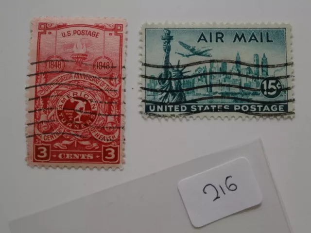 American Turners 3 Cents & Air Mail 15 Cents United States US Postage Stamp