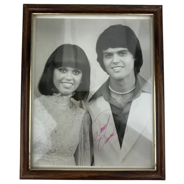 VNTG RARE Autographed Picture of Donny and Marie Osmond 11x9 Hand Signed!